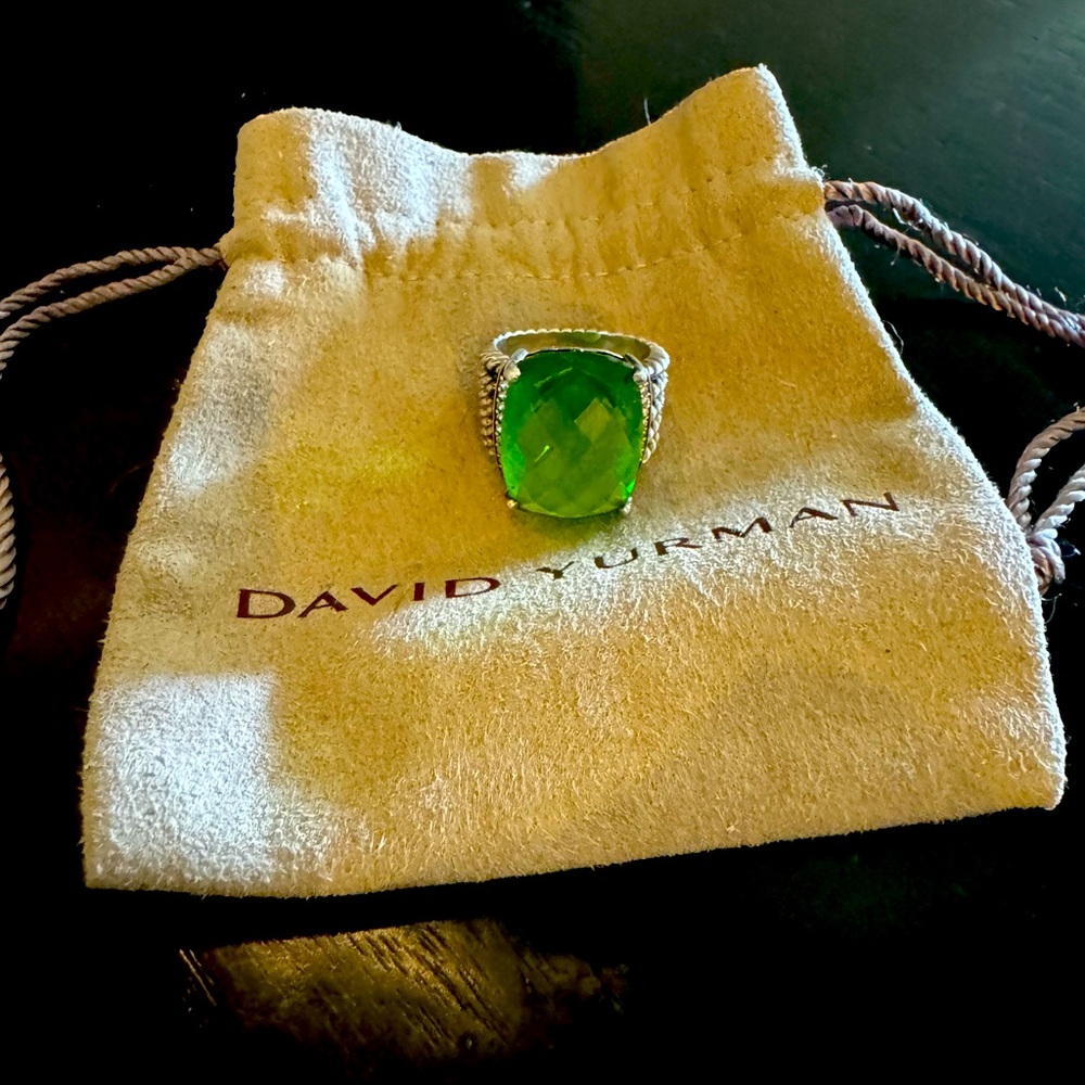 David Yurman Emerald Green Ring Size 7